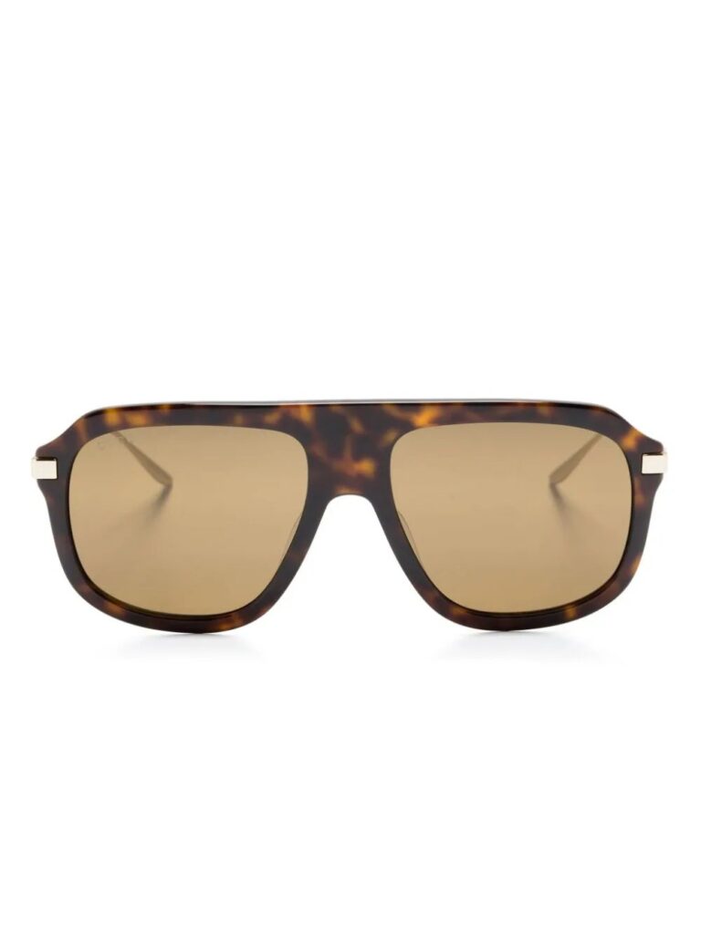 Gucci Eyewear tortoiseshell-effect pilot-frame sunglasses