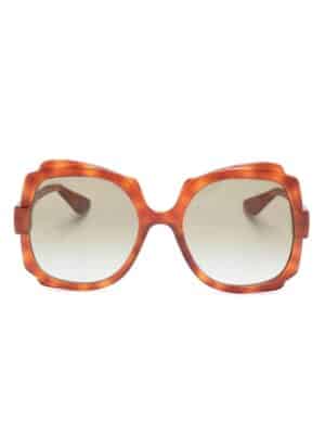 Gucci Eyewear tortoiseshell-effect square-frame sunglasses