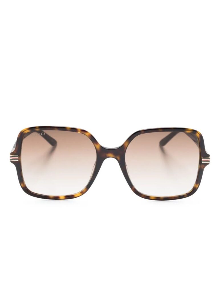 Gucci Eyewear tortoiseshell oversize-frame sunglasses