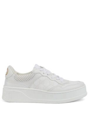 Gucci GG-jacquard leather sneakers