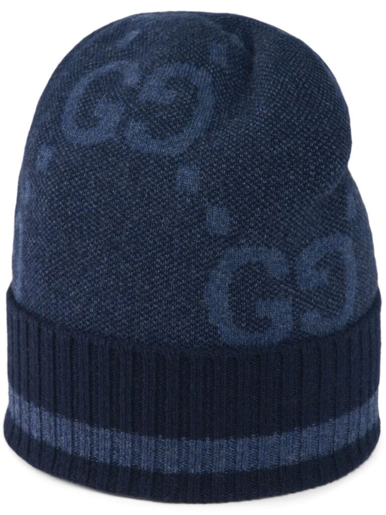 Gucci GG-patterned knitted beanie