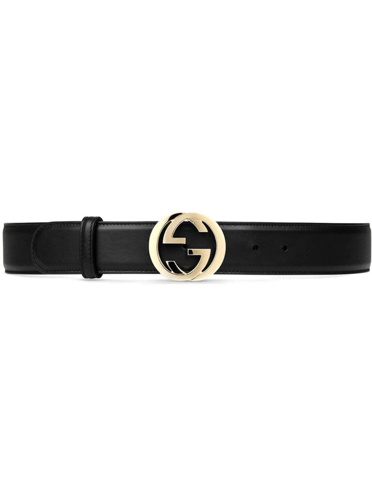 Gucci Leather belt with interlocking G buckle