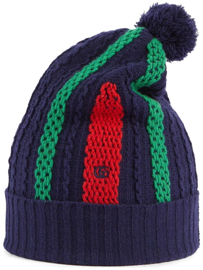 Gucci pom-pom wool beanie hat