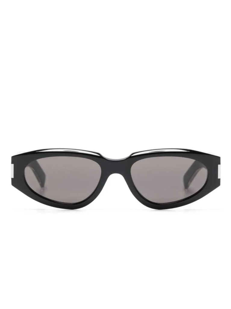 Saint Laurent Eyewear polished oval-frame sunglasses