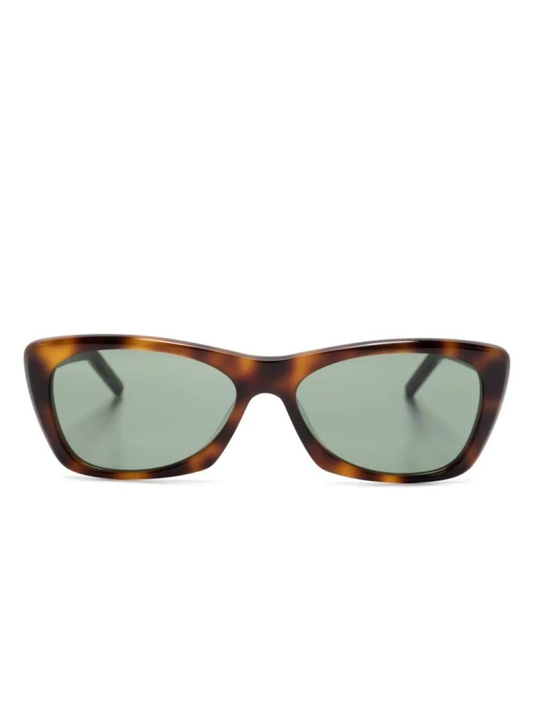 Saint Laurent Eyewear tortoiseshell logo-engraved sunglasses