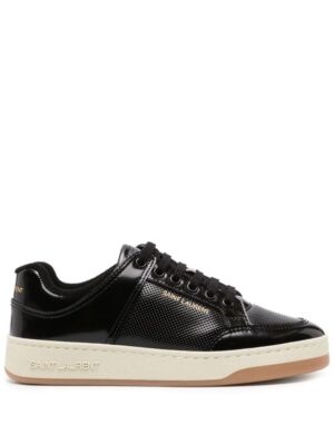 Saint Laurent perforated patent leather sneakers