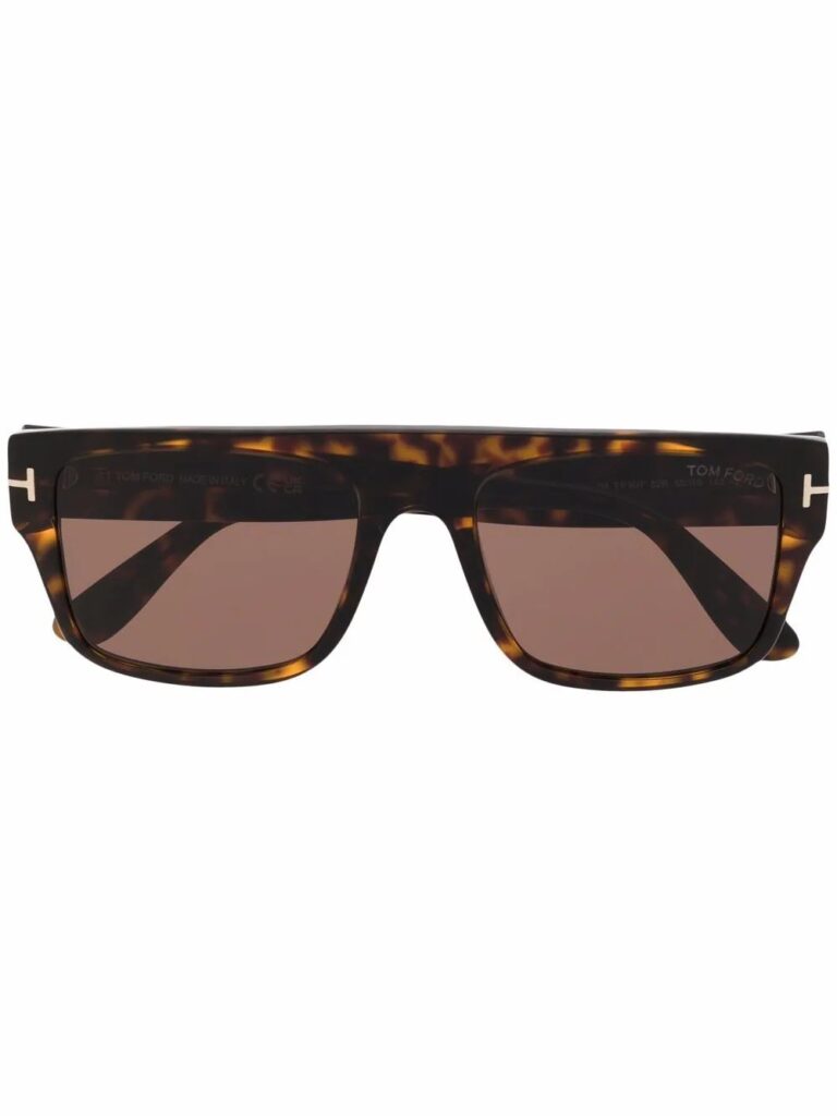 TOM FORD Eyewear tortoiseshell oversized-frame sunglasses