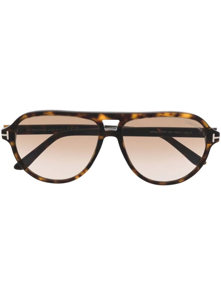 TOM FORD Eyewear tortoiseshell pilot-frame sunglasses