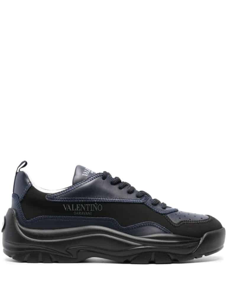 Valentino Garavani panelled lace-up sneakers