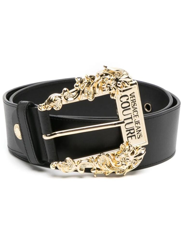 Versace Jeans Couture logo-buckle leather belt