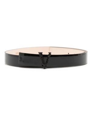 Versace Virtus patent-leather belt