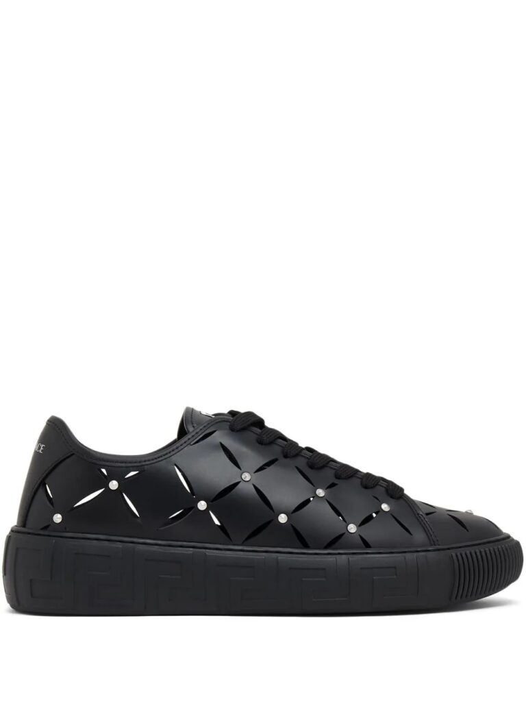Versace perforated studded sneakers