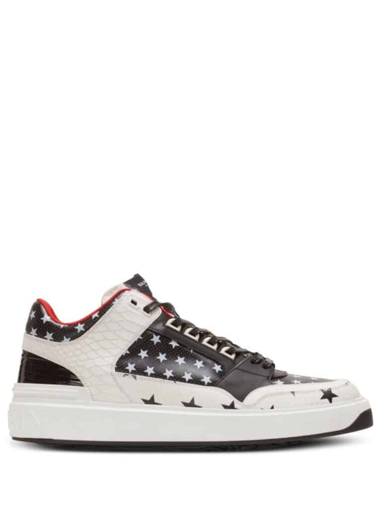 Balmain B-Court mid-top leather sneakers