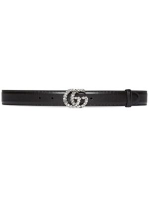 Gucci Double G crystal-embellished belt