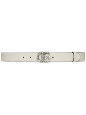 Gucci Double G crystal-embellished belt