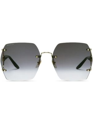 Gucci Eyewear geometric-lenses rimless sunglasses