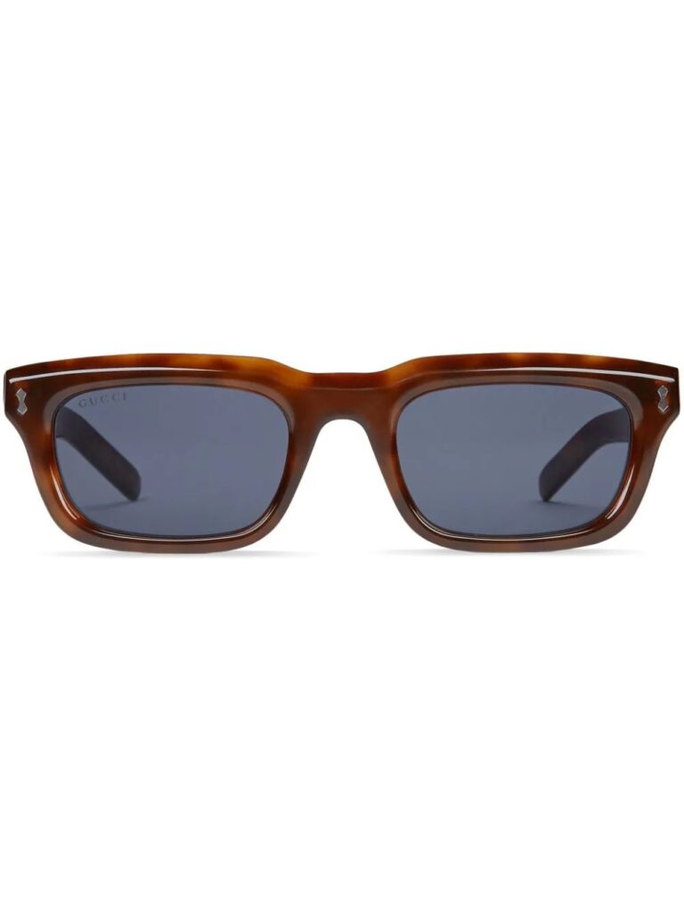 Gucci Eyewear logo-engraved rectangle-frame sunglasses