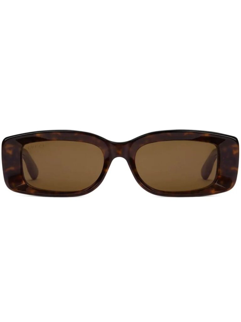 Gucci Eyewear rectangle-frame tortoiseshell sunglasses