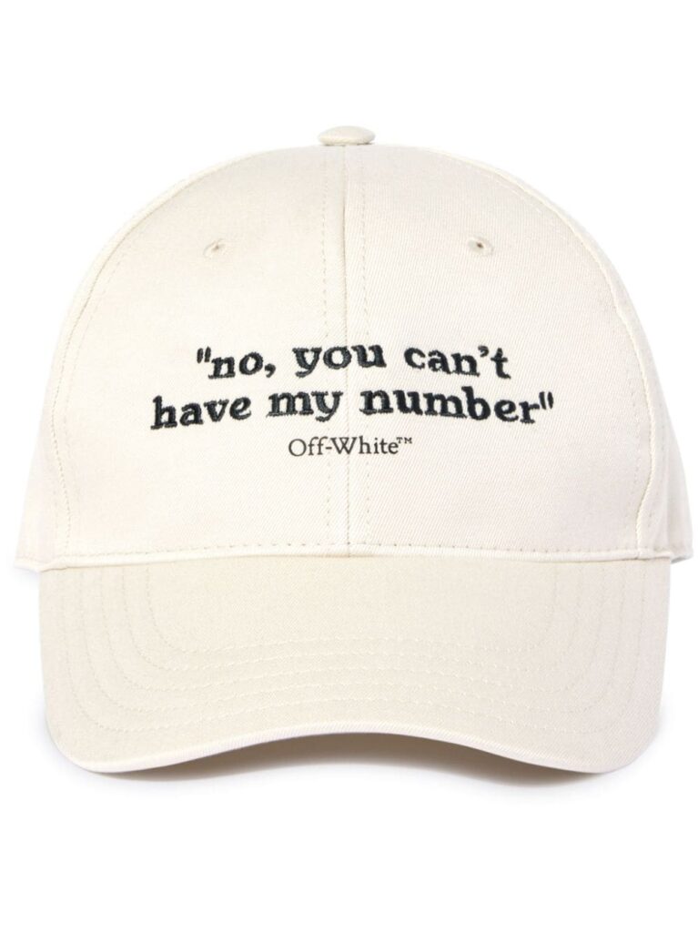 Off-White Quotes embroidered baseball cap