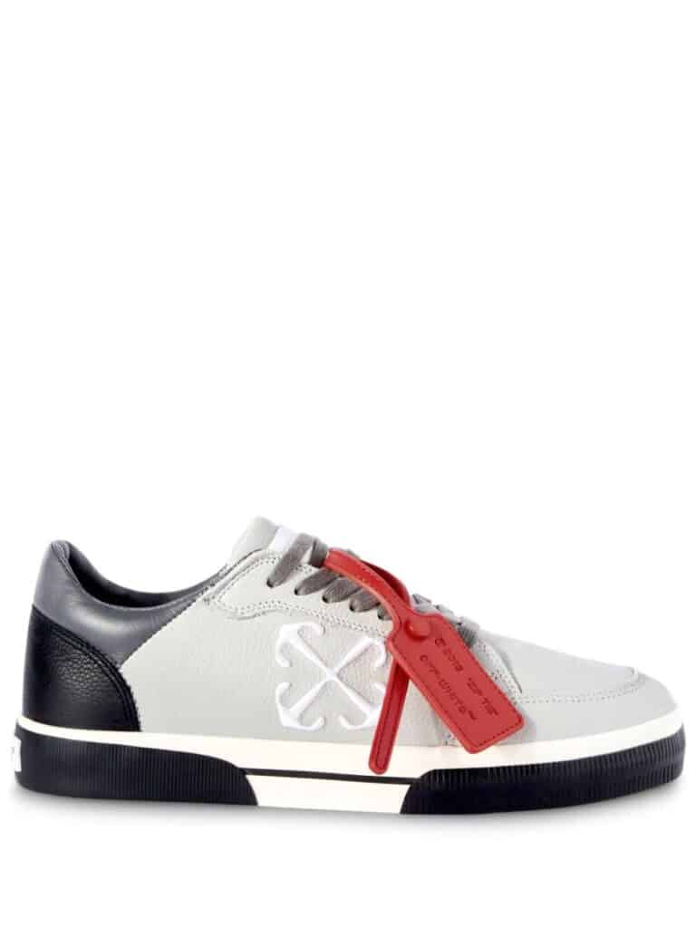 Off-White Vulcanized colour-block leather sneakers