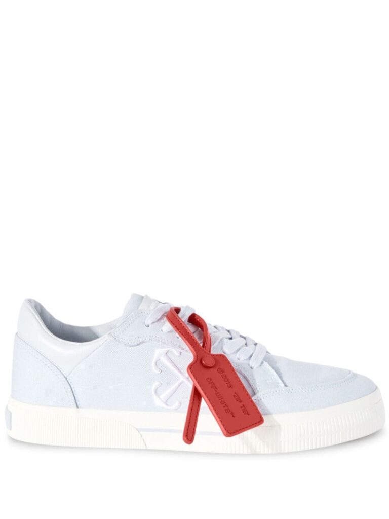 Off-White Vulcanized contrasting-tag canvas sneakers