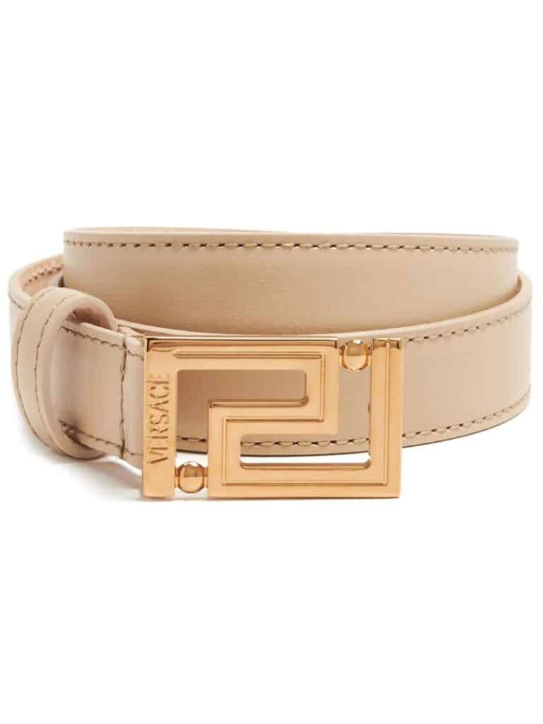 Versace Greca buckle leather belt
