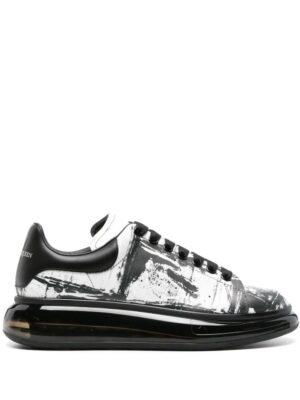 Alexander McQueen abstract-print translucent-sole sneakers