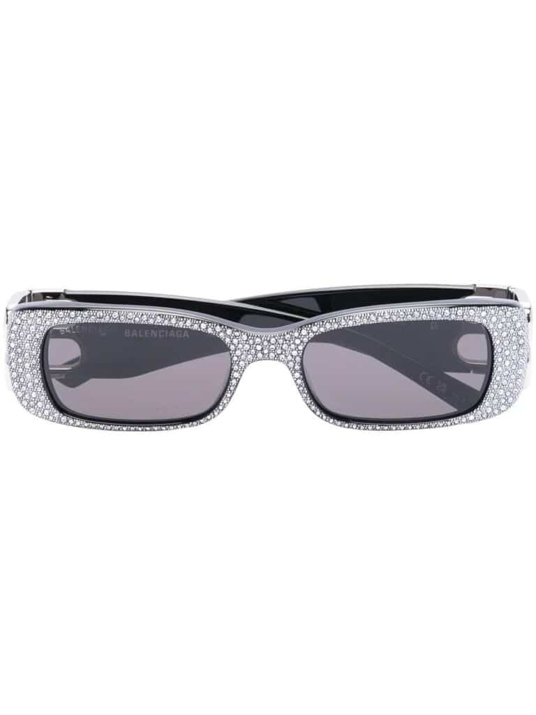 Balenciaga Eyewear crystal-embellished square-frame sunglasses