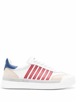 Dsquared2 striped lace-up leather sneakers