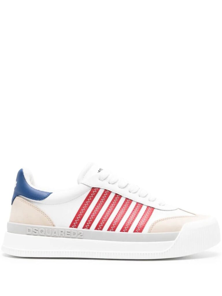 Dsquared2 striped lace-up leather sneakers