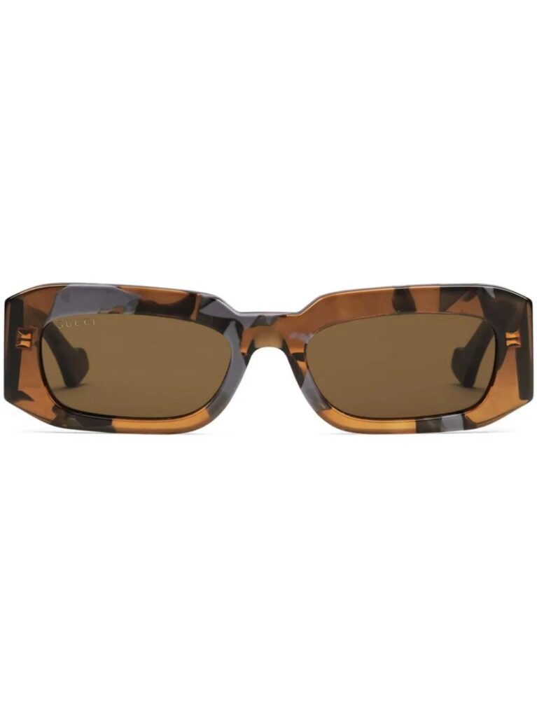 Gucci Eyewear graphic-print rectangular-frame sunglasses