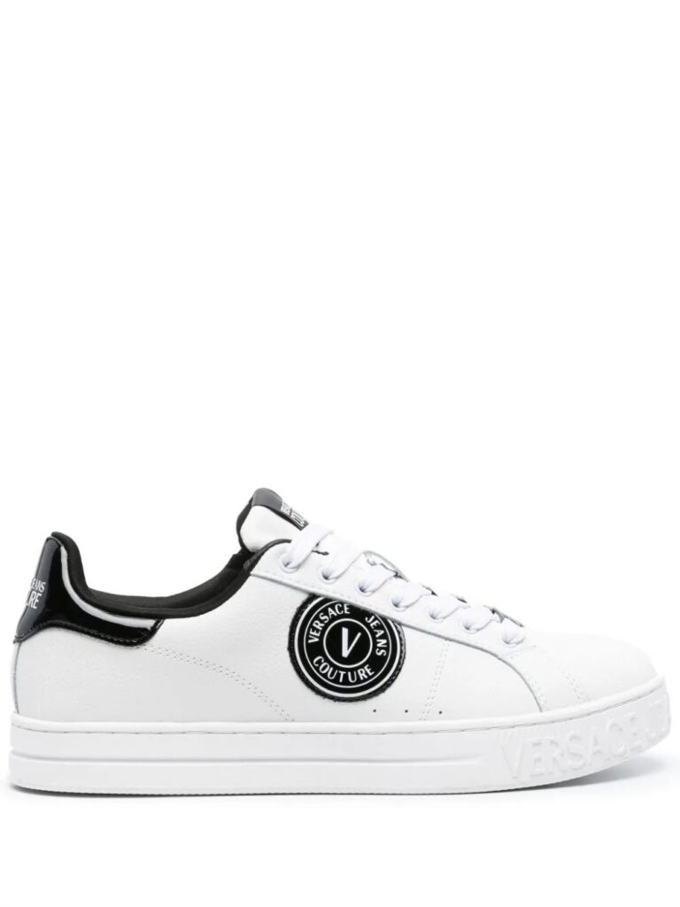 Versace Jeans Couture Court 88 logo-patch leather sneakers