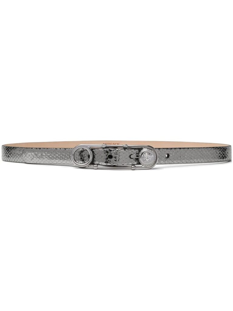 Versace Safety Pin thin metallic belt