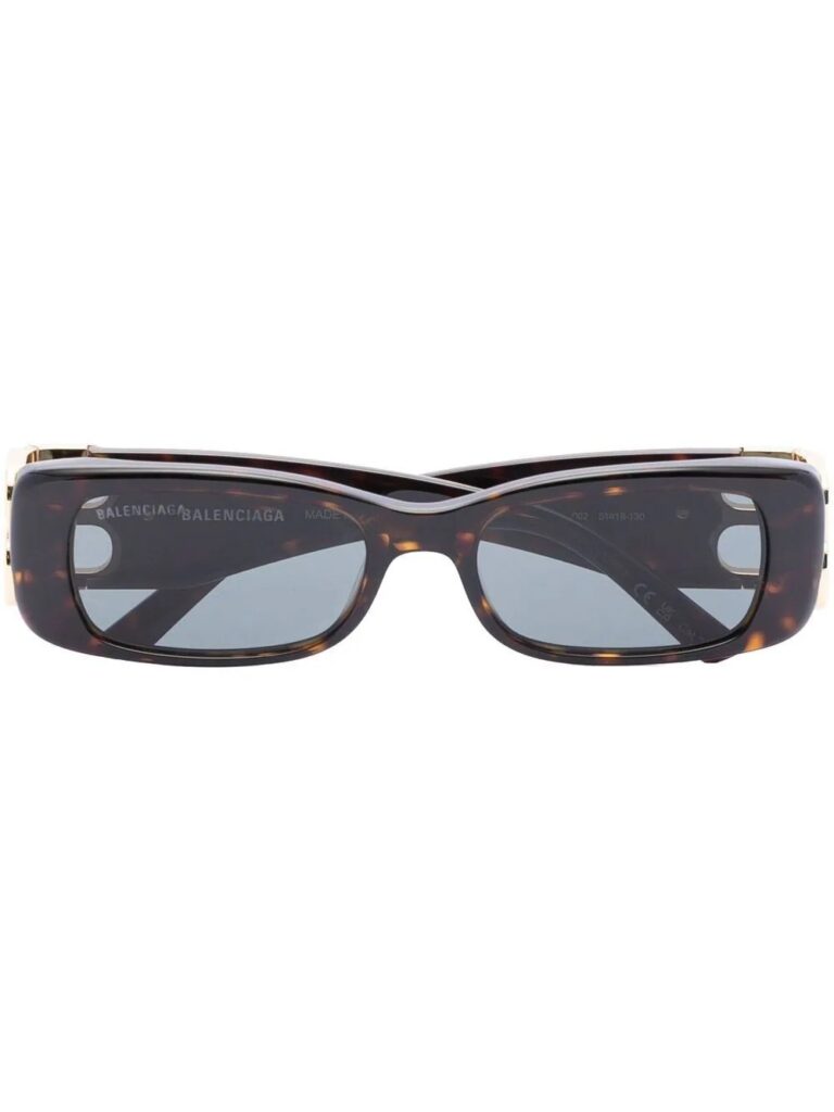 Balenciaga Eyewear tortoiseshell-effect rectangle-frame sunglasses