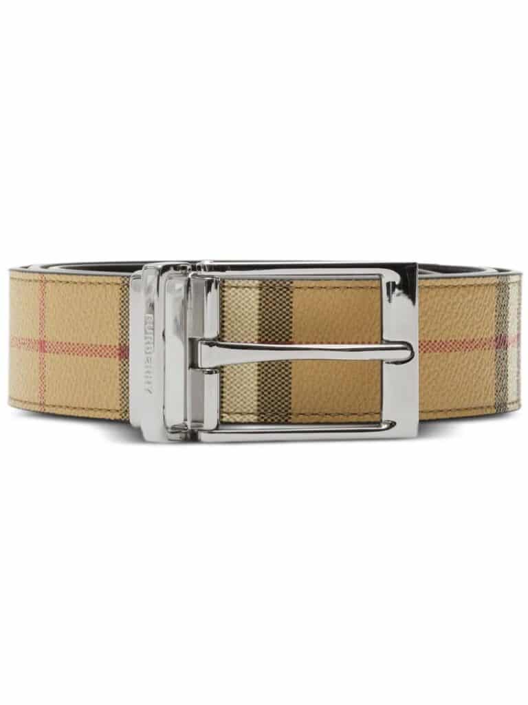 Burberry checked reversible belt