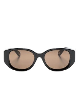 Chloé Eyewear logo-engraved round-frame sunglasses