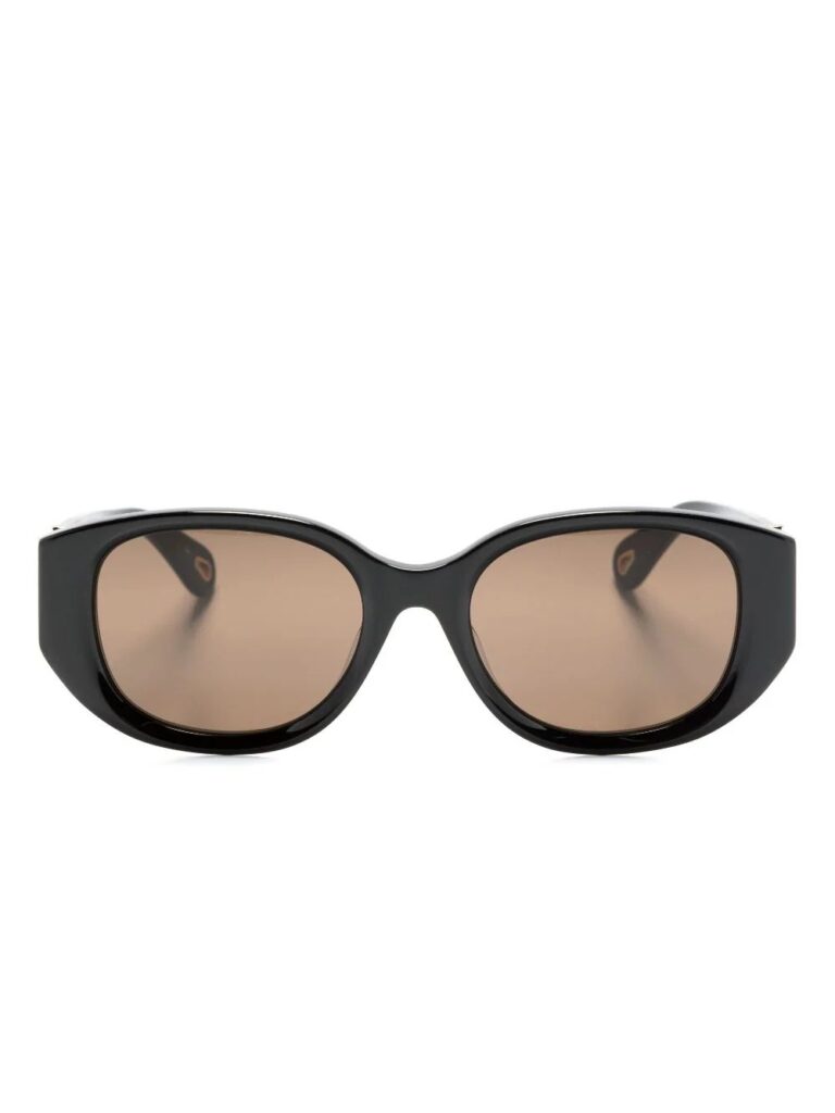 Chloé Eyewear logo-engraved round-frame sunglasses