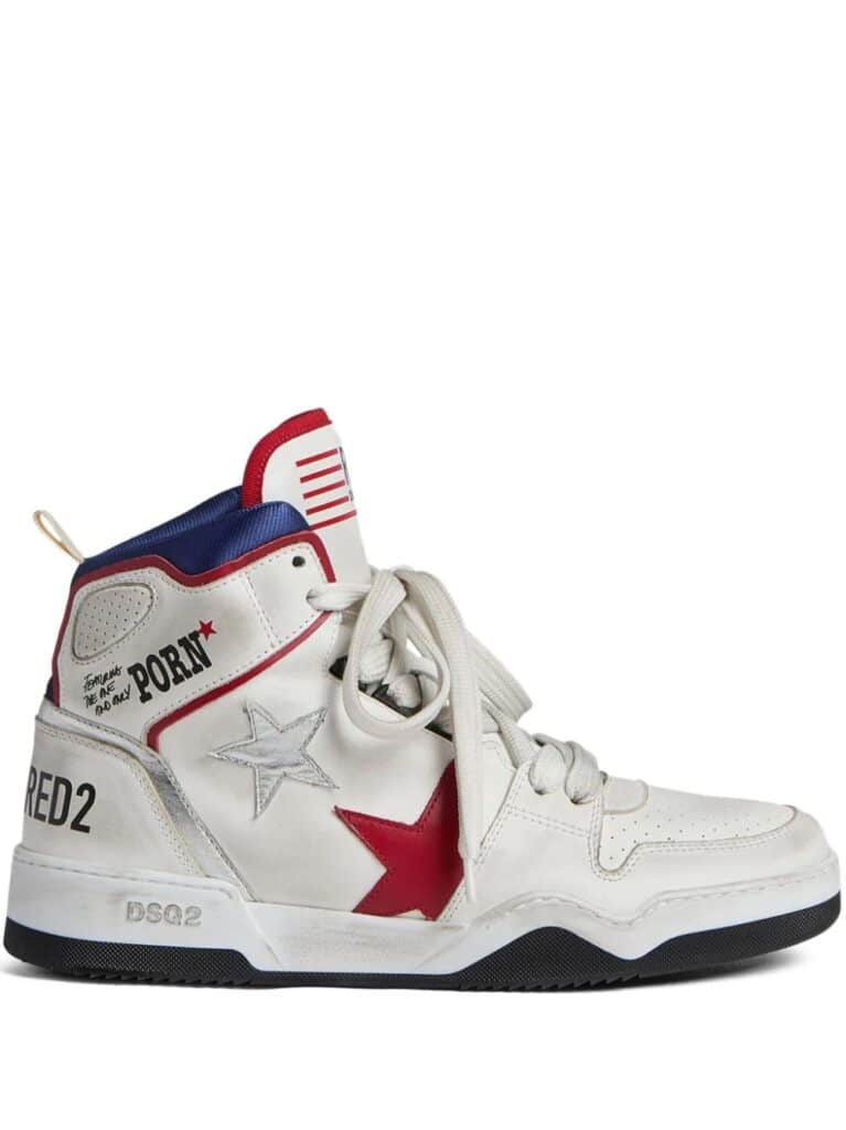 Dsquared2 logo-print high-top sneakers