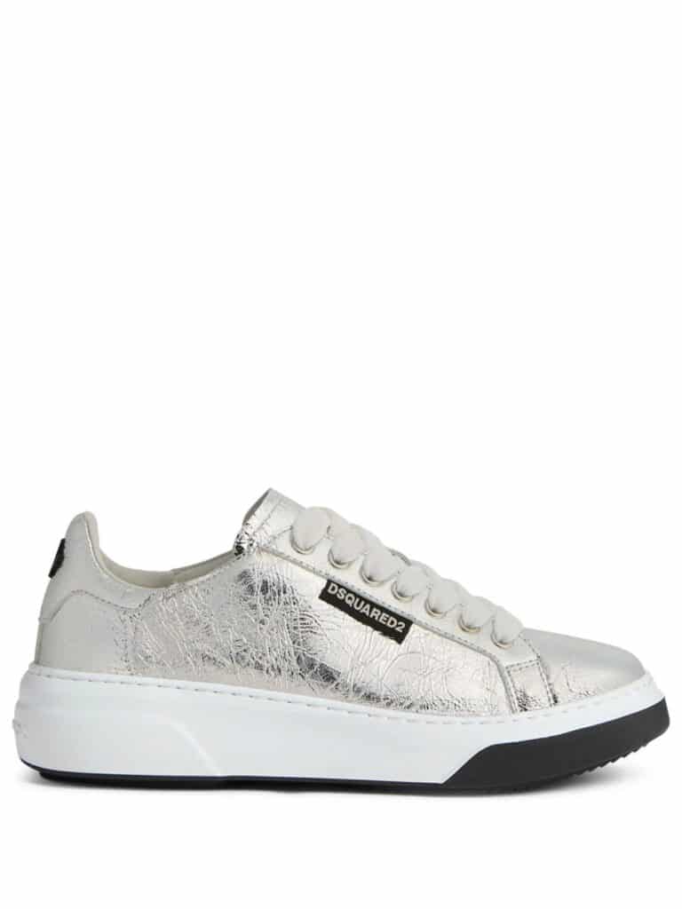 Dsquared2 metallic-finish lace-up sneakers