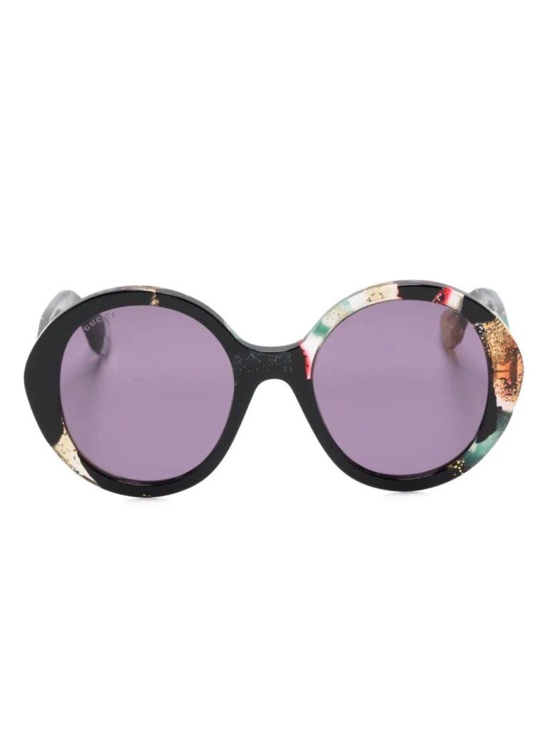 Gucci Eyewear glittered round-frame sunglasses