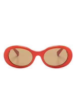 Gucci Eyewear lens-decal oval-frame sunglasses