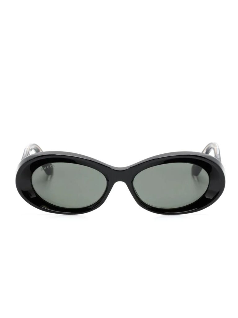 Gucci Eyewear logo-debossed oval-frame sunglasses