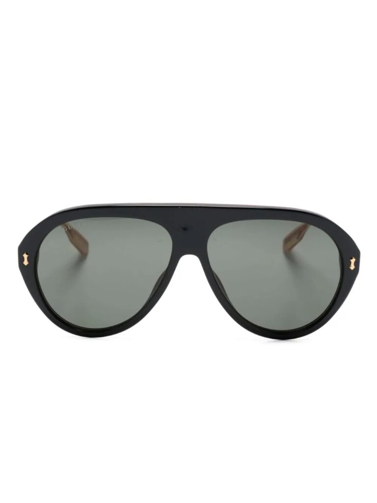Gucci Eyewear logo-engraved navigator-frame sunglasses