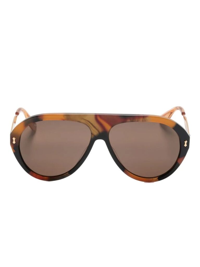 Gucci Eyewear tortoiseshell navigator-frame sunglasses