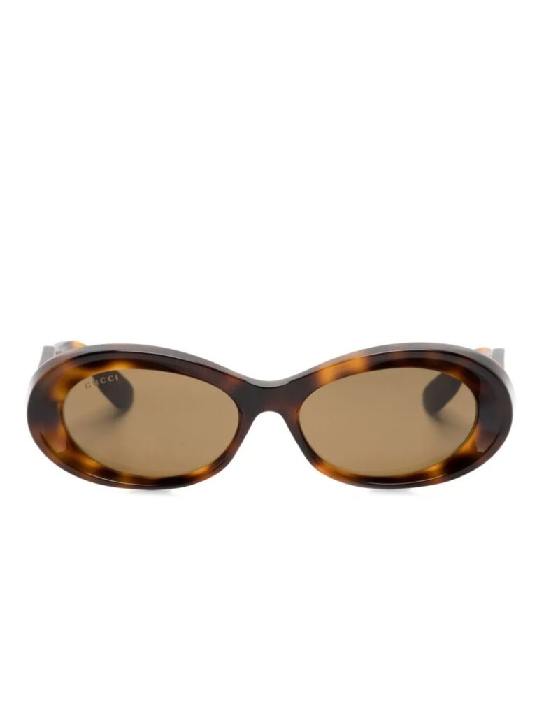 Gucci Eyewear tortoiseshell oval-frame sunglasses