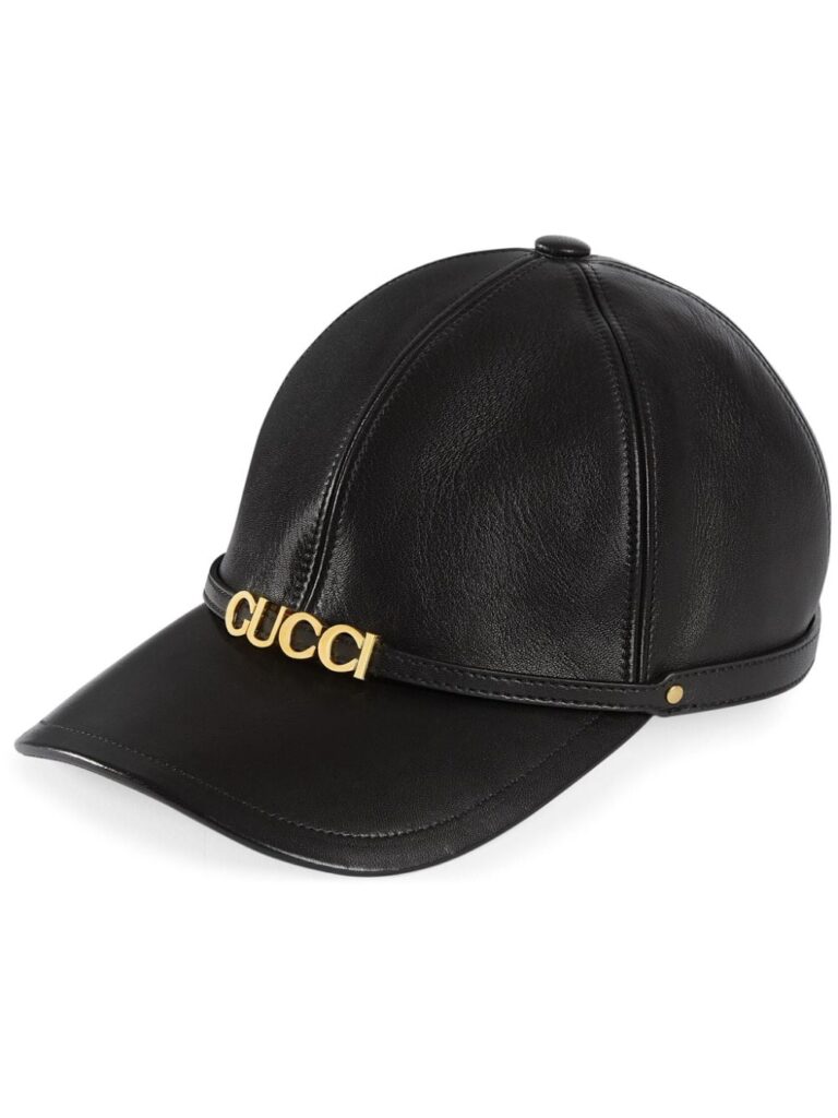 Gucci Gucci-plaque leather baseball cap