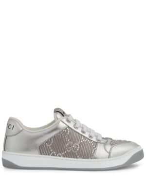 Gucci Screener GG crystal-embellished sneakers