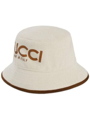 Gucci logo-print cotton bucket hat
