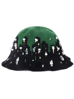 Off-White Palaces beaded crochet bucket hat