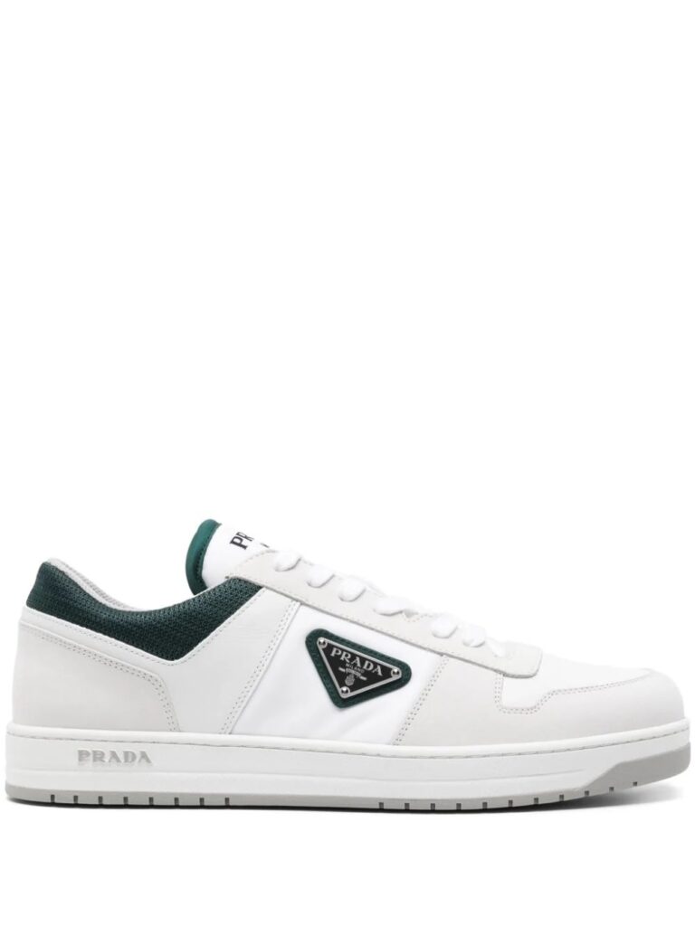 Prada Downtown Re-Nylon leather sneakers